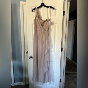 David’s bridal biscotti chiffon dress size 8